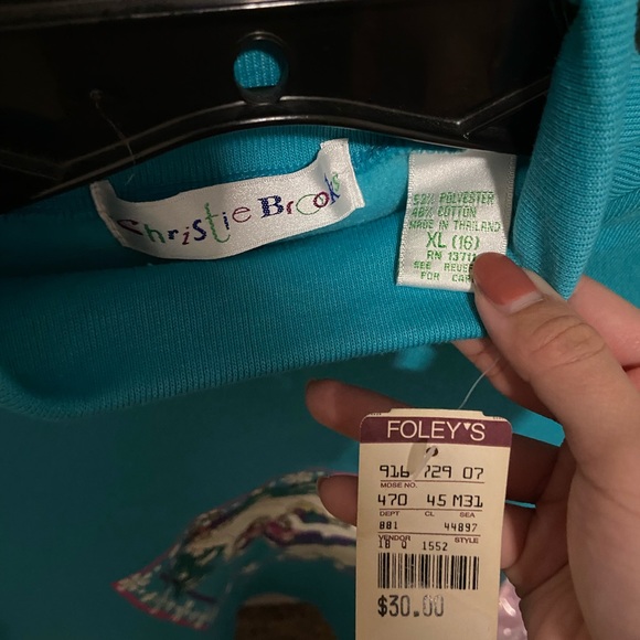 Vintage Christie Brooks Holiday Mock Neck, Crewneck - Picture 4 of 6